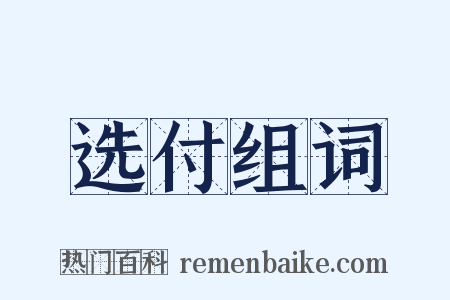 选付组词是什么意思的图片